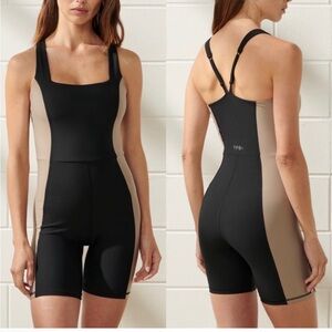 Abercrombie Black and Tan Colorblock Romper